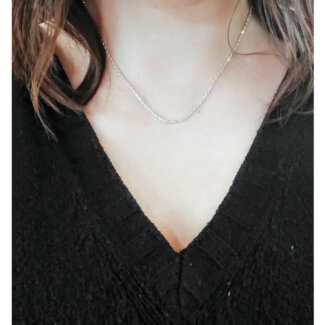 Chaîne forçat Femme Argent 925/1000 ROBBEZ MASSON portée