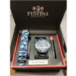 Coffret Montre Chrono Bike Homme Acier inoxydable FESTINA F20643/1 avec bracelet OFFERT