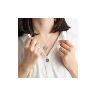 Collier Femme Attrape rêve Argent 925/1000 LOTUS LP1997-1/1 porté