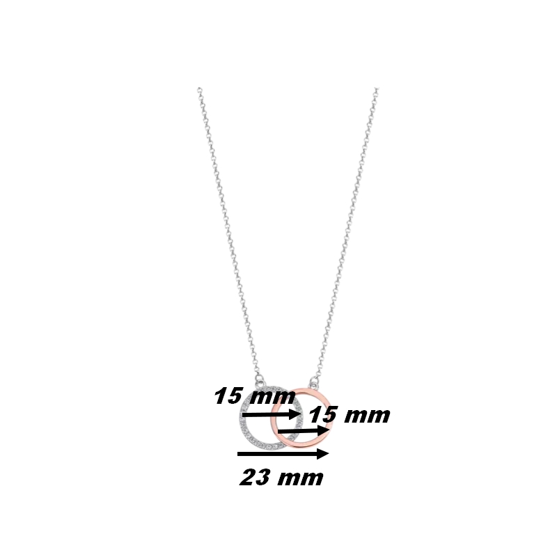 collier-cercle-femme-argent-925-et-oxydes-LOTUS-LP1955-1-1-dimensions Collier bicolore Femme double cercle Argent 925/1000 et Oxydes de zirconium LOTUS LP1955-1/1, dimensions