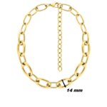 Collier chaine Femme Acier inoxydable doré ROBBEZ MASSON, largeur