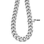 Collier chaîne Homme Acier inoxydable finition mat LOTUS LS2060-1/1, largeur