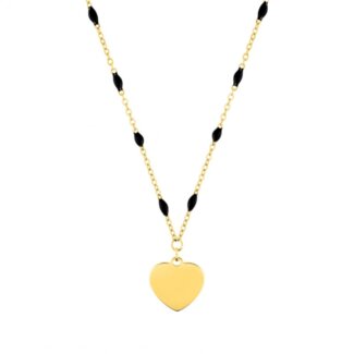 Collier Cœur Femme Acier inoxydable doré et Epoxy synthétique ROBBEZ MASSON
