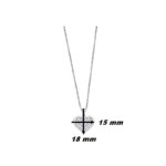 Collier Cœur Femme Argent 925/1000 et Oxydes de zirconium LOTUS LP3125-1/1, dimensions