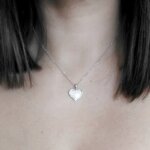 Collier Cœur Femme Argent 925/1000 et Oxydes de zirconium LOTUS LP3125-1/1 porté