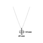 Collier Cœur Femme Argent 925/1000 et Oxydes de zirconium LOTUS LP3137-1/1, dimensions
