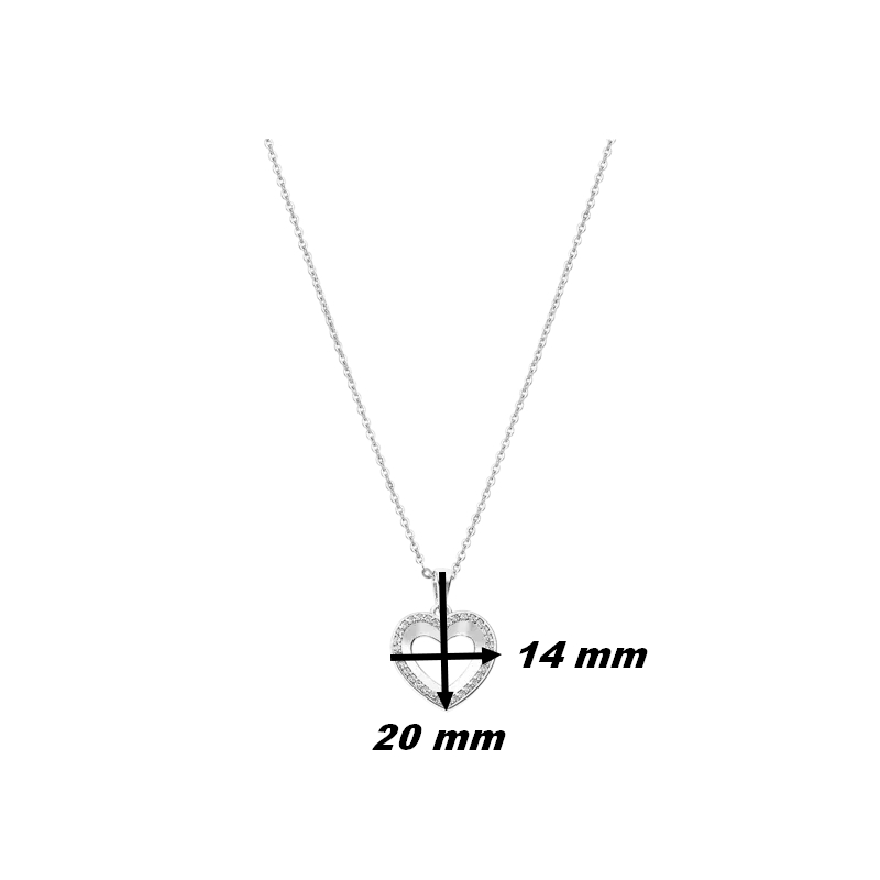 collier-coeur-femme-argent-925-et-oxydes-LOTUS-LP3137-1-1-dimensions Collier Cœur Femme Argent 925/1000 et Oxydes de zirconium LOTUS LP3137-1/1, dimensions