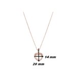 Collier Cœur Femme Argent 925/1000 rosé et Oxydes de zirconium LOTUS LP3137-1/2, dimensions
