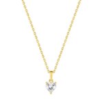 Collier Femme Cœur Plaqué Or et Oxyde de zirconium ROBBEZ MASSON