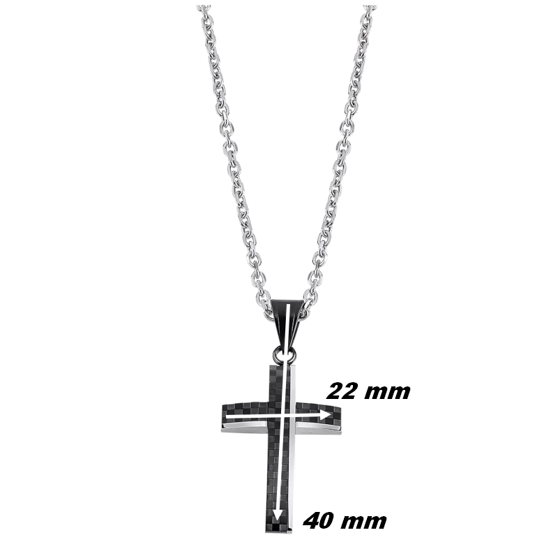 collier-croix-homme-acier-inoxydable-LOTUS-LS2105-1-2-dimensions Collier Croix Homme Acier inoxydable LOTUS LS2105-1/2, dimensions