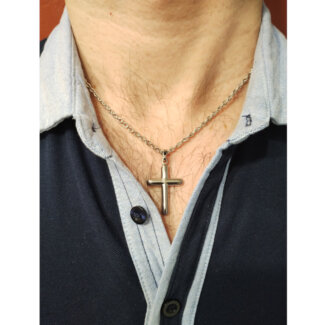 Collier Croix Homme Acier inoxydable LOTUS LS2217-1/2 porté