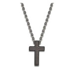 Collier Croix Homme Acier inoxydable vieilli LOTUS LS2132-1/1