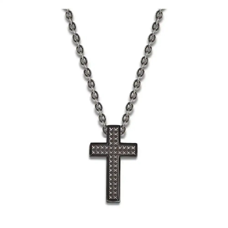 Collier Croix Homme Acier inoxydable vieilli LOTUS LS2132-1/1