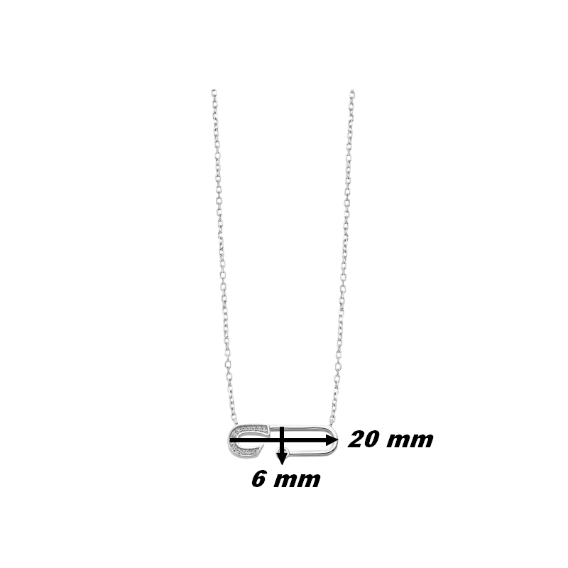 collier-épingle-à-nourice-femme-argent-925-et-oxydes-LOTUS-LP3040-1-1-dimensions Collier Femme Epingle à nourrice Argent 925/1000 et Oxydes de zirconium LOTUS LP3040-1/1, dimensions