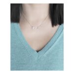Collier Femme Epingle à nourrice Argent 925/1000 et Oxydes de zirconium LOTUS LP3040-1/1 porté