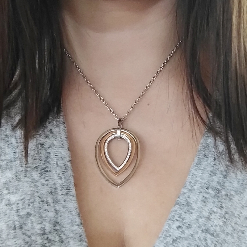 Collier 3 anneaux bicolores Femme Acier inoxydable LOTUS LS2112-1/2, autre vue