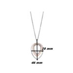Collier 3 anneaux bicolores Femme Acier inoxydable LOTUS LS2112-1/2, dimensions
