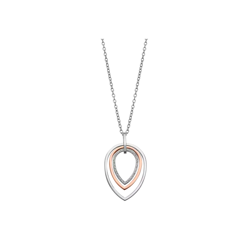 Collier 3 anneaux bicolores Femme Acier inoxydable LOTUS LS2112-1/2