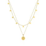 Collier breloque double rang Femme Acier inoxydable doré ROBBEZ MASSON