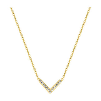 Collier Femme Acier inoxydable doré et Oxydes de zirconium ROBBEZ MASSON