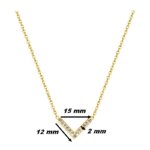 Collier Femme Acier inoxydable doré et Oxydes de zirconium ROBBEZ MASSON, dimensions