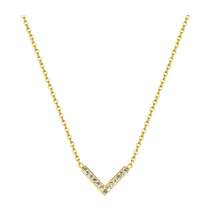 collier-femme-acier-inoxydable-doré-et-oxydes-robbez-masson-432380 Collier Femme Acier inoxydable doré et Oxydes de zirconium ROBBEZ MASSON