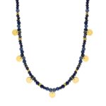 Collier Femme Acier inoxydable doré et Lapis synthétique ROBBEZ MASSON