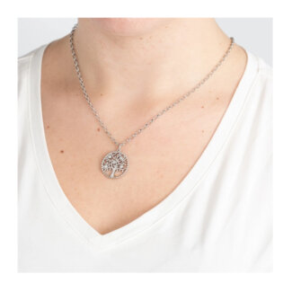 Collier Femme Arbre de vie Acier inoxydable et strass LOTUS LS2194-1/1 porté