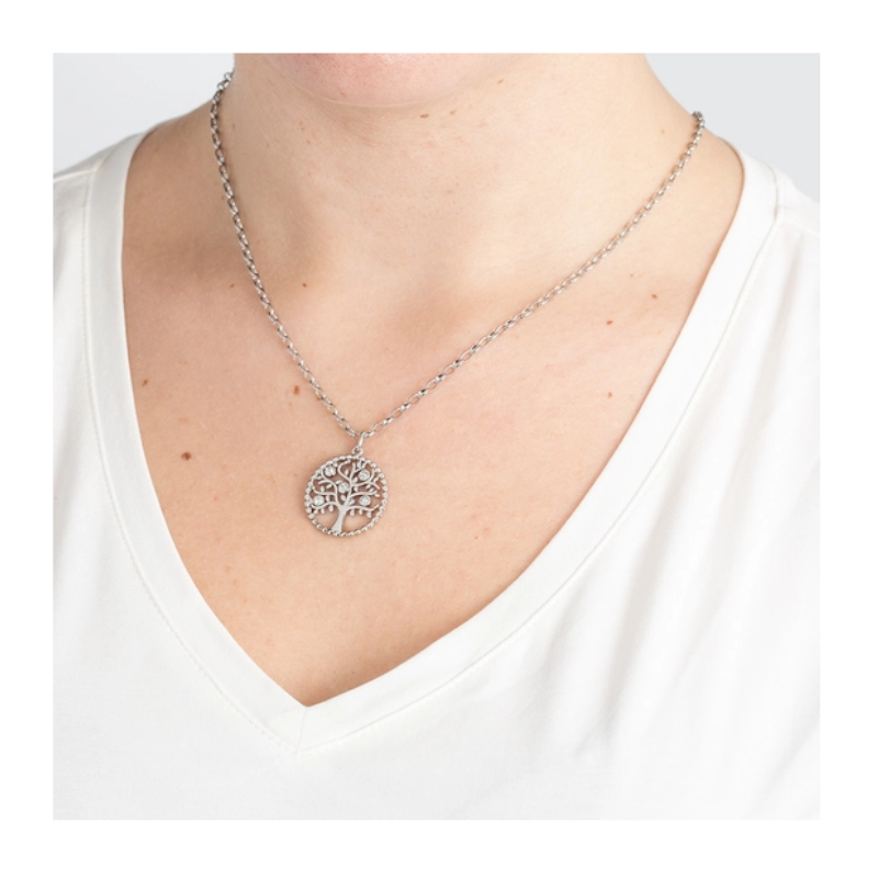 collier-femme-arbre-de-vie-acier-inoxydable-et-strass-LOTUS-LS2194-1-1-porté Collier Femme Arbre de vie Acier inoxydable et strass LOTUS LS2194-1/1 porté