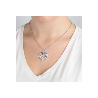 Collier Femme Arbre de vie Acier inoxydable et strass de couleurs LOTUS LS2192-1/1 porté