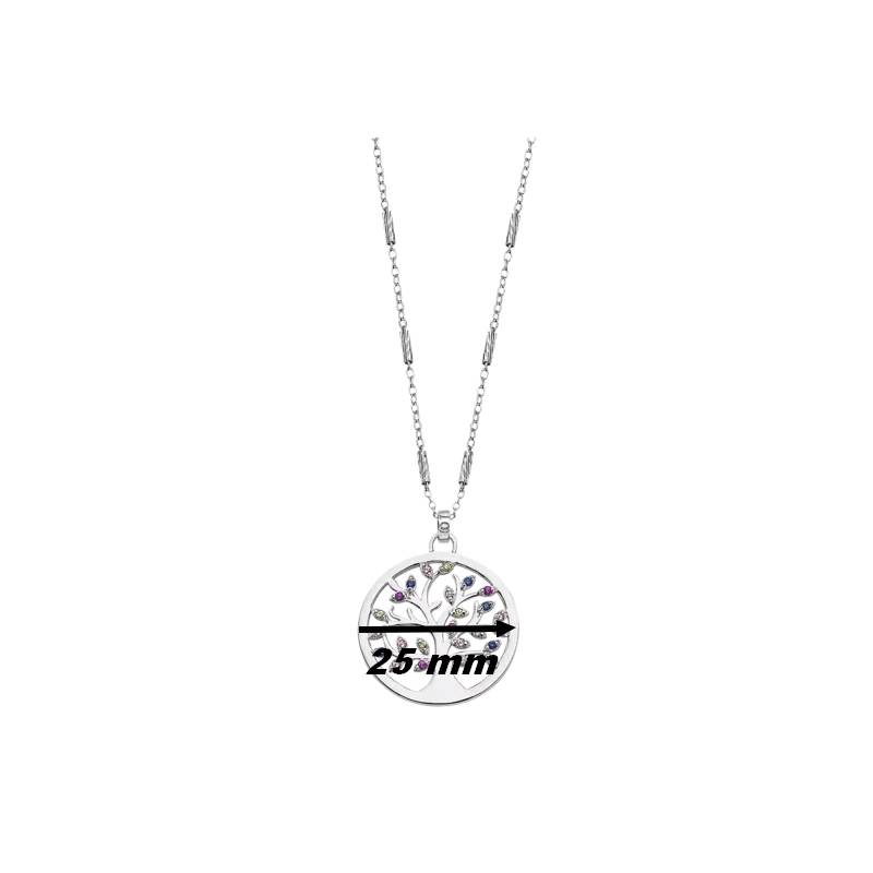 collier-femme-arbre-de-vie-argent-et-oxydes-LOTUS-LP1890-1-1-diamètre Collier Femme Arbre de vie Argent 925/1000 et Oxydes de zirconium LOTUS LP1890-1/1, diamètre
