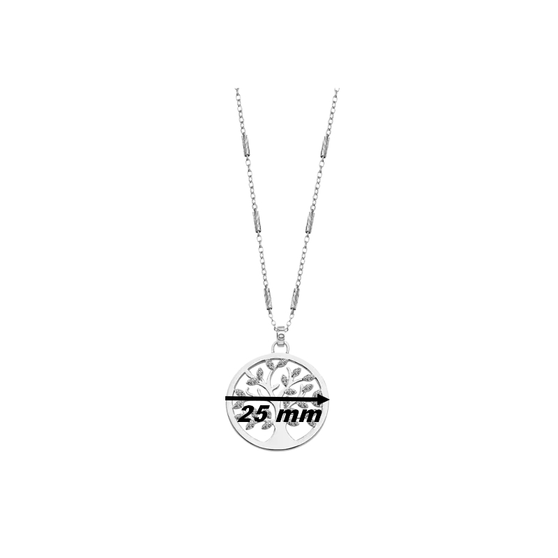 collier-femme-arbre-de-vie-argent-et-oxydes-LOTUS-LP1892-1-1-diamètre Collier Femme Arbre de vie Argent 925/1000 et Oxydes de zirconium LOTUS LP1892-1/1, diamètre