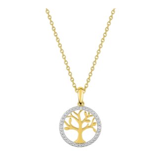 Collier Femme Arbre de vie Plaqué Or et Oxydes de zirconium ROBBEZ MASSON