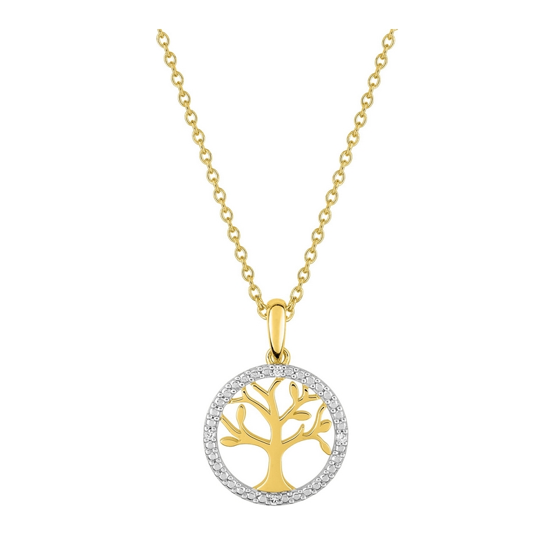 Collier Femme Arbre de vie Plaqué Or et Oxydes de zirconium ROBBEZ MASSON