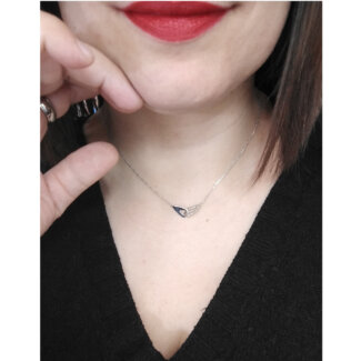 Collier entrelacé Femme Argent 925/1000 et Oxyde de zirconium ROBBEZ MASSON porté