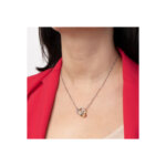 Collier double Cœur Femme Acier inoxydable bicolore et strass LOTUS LS2117-1/1 porté