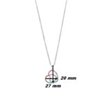 Collier double Cœur Femme Acier inoxydable et strass de couleurs LOTUS LS1943-1/2, dimensions
