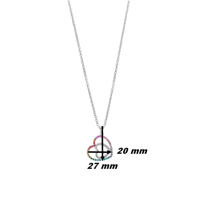 collier-femme-coeur-acier-inoxydable-et-strass-de-couleur-LOTUS-LS1943-1-2-dimensions Collier double Cœur Femme Acier inoxydable et strass de couleurs LOTUS LS1943-1/2, dimensions