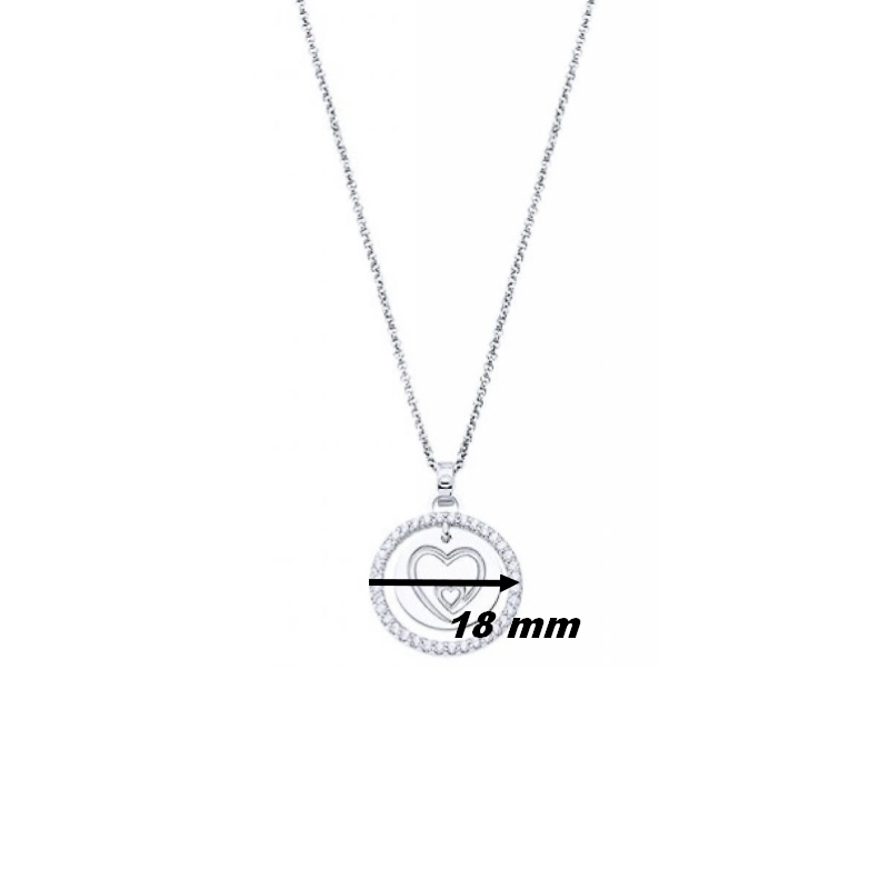 collier-femme-coeur-argent-et-oxydes-LOTUS-LP1954-1-1-diamètre Collier Femme Cœur Argent 925/1000 et Oxydes de zirconium LOTUS LP1954-1/1, diamètre