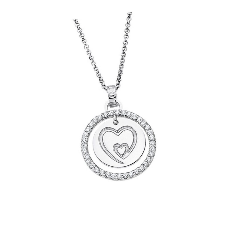 collier-femme-coeur-argent-et-oxydes-LOTUS-LP1954-1-1 Collier Femme Cœur Argent 925/1000 et Oxydes de zirconium LOTUS LP1954-1/1