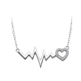 Collier Femme Cœur Argent 925/1000 et Oxydes de zirconium LOTUS LP3041-1/1