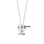 Collier Femme Cœur Argent 925/1000 et Oxydes de zirconium LOTUS LP3123-1/1, dimensions