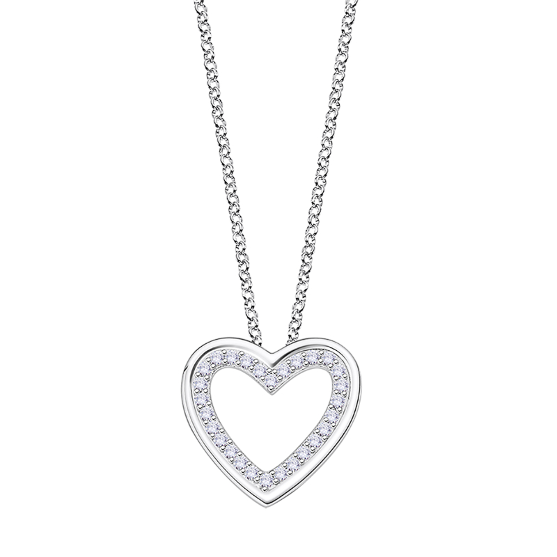 Collier Femme Cœur Argent 925/1000 et Oxydes de zirconium LOTUS LP3123-1/1