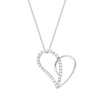 Collier Cœur Femme Argent 925/1000 et Oxydes de zirconium ROBBEZ MASSON