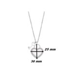 Collier Femme Cœur et clé Acier inoxydable et strass LOTUS LS2188-1/1, dimensions