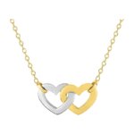 Collier double Cœurs Femme Plaqué Or et Rhodium ROBBEZ MASSON