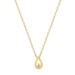 Collier Femme goutte Plaqué Or et Oxyde de zirconium ROBBEZ MASSON
