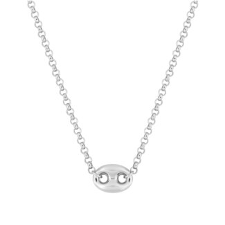 Collier Grain de café Femme Argent 925/1000 et Oxyde de zirconium ROBBEZ MASSON