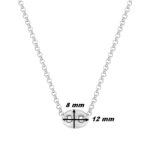 Collier Grain de café Femme Argent 925/1000 et Oxyde de zirconium ROBBEZ MASSON, dimensions