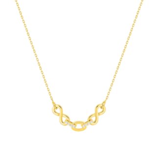 Collier Femme Infini Or jaune 750/1000 et oxydes de zirconium ROBBEZ MASSON